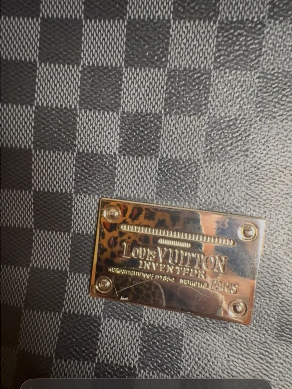 Black Check Messenger Bag